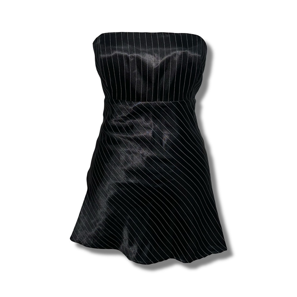 Vtg 90s Pinstripe Bandeau Tube Top